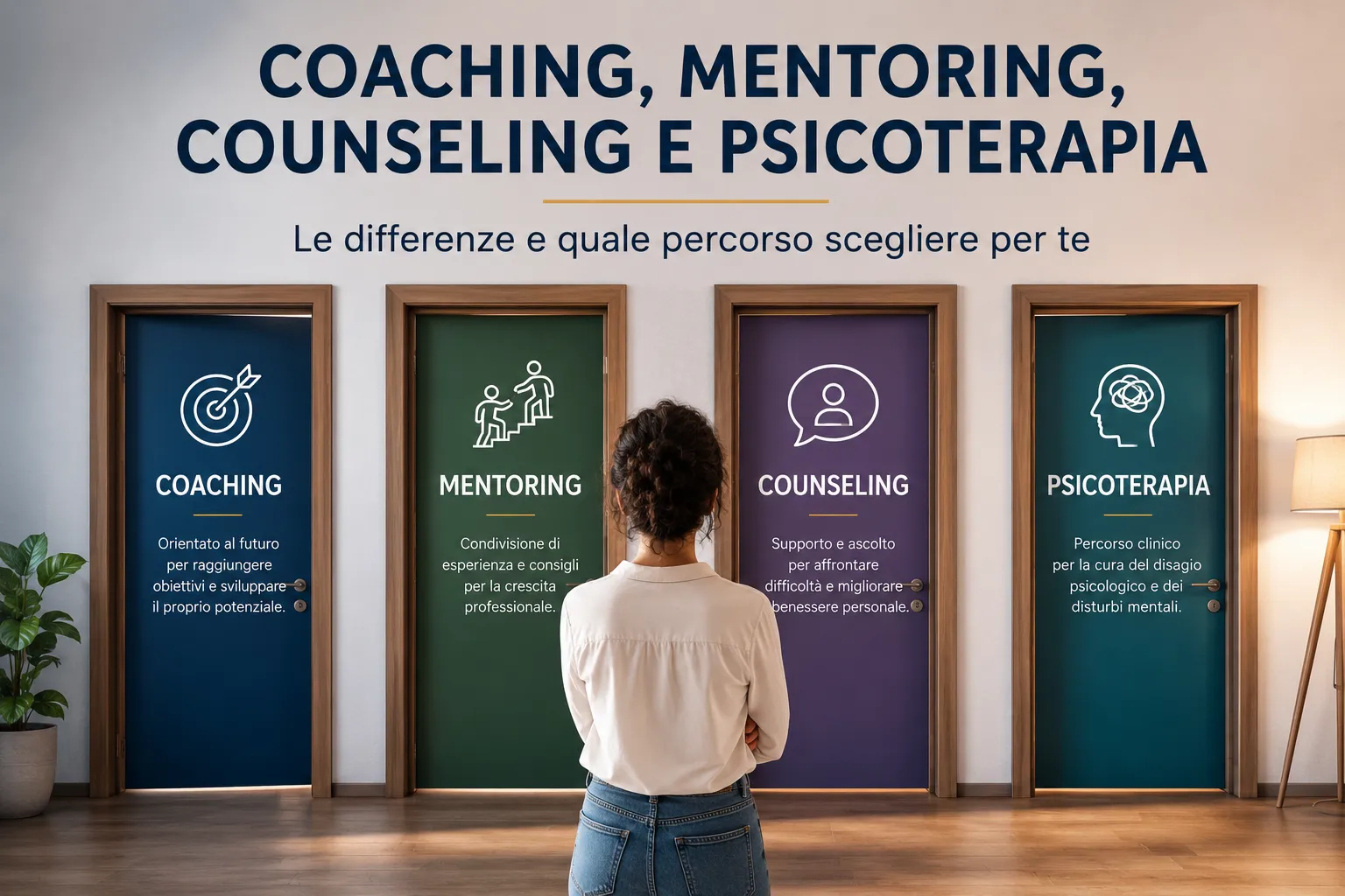 Coaching, mentoring, counseling e psicoterapia: come scegliere il percorso più adatto alle proprie esigenze