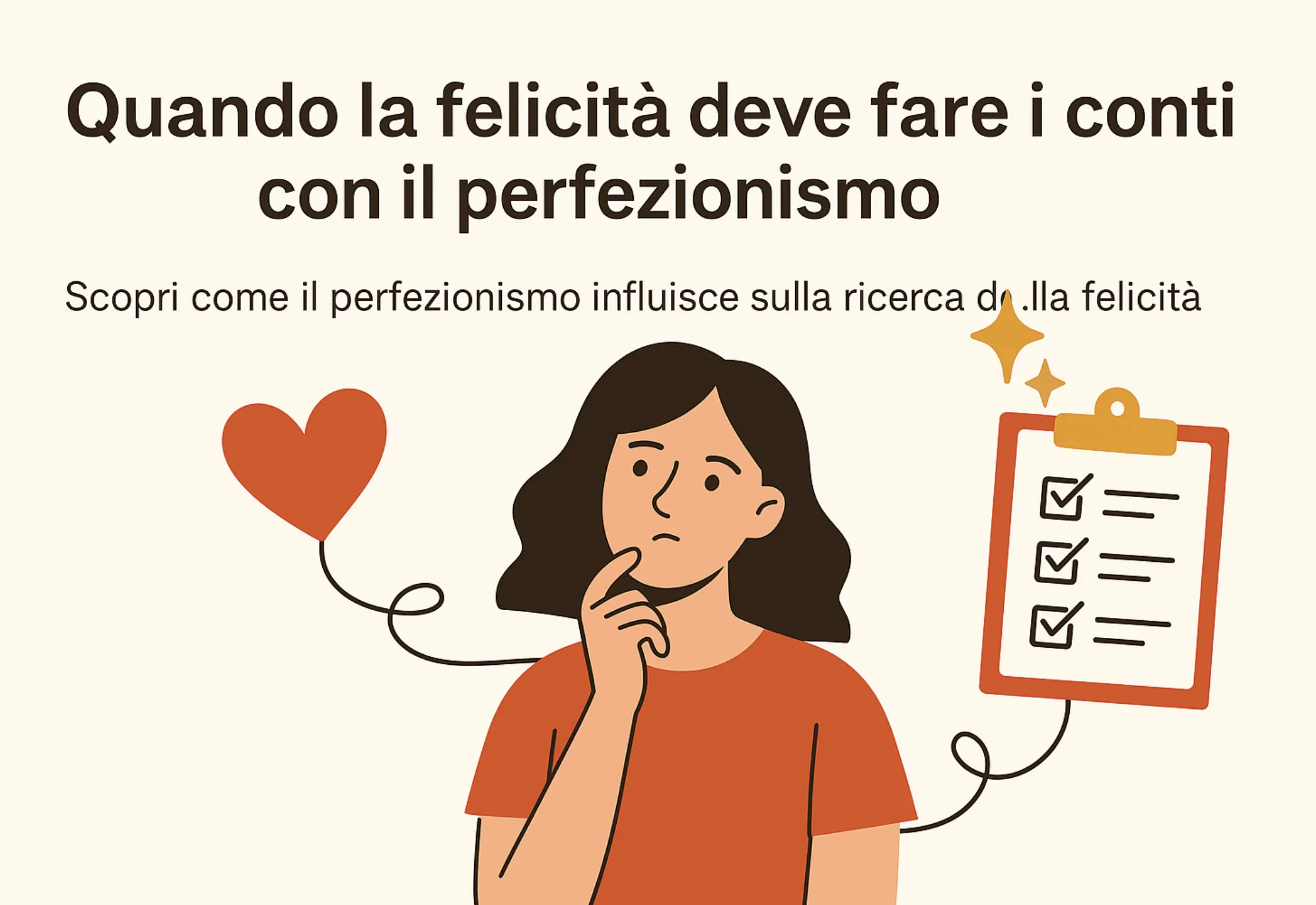 Quando la felicità deve fare i conti con il perfezionismo